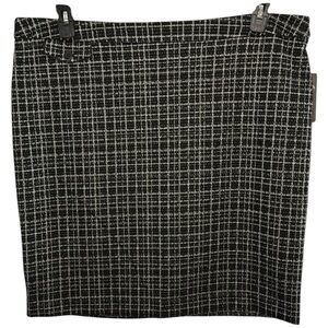 Zac & Rachel Skirt Black & White w/ Silver Sparkle Pull On in Size 3X  NWT‎